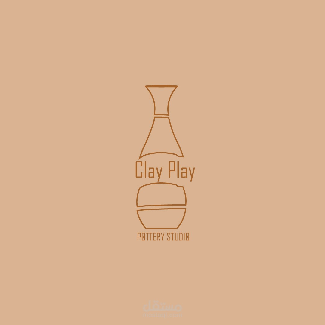 تصميم شعار لورشة مختصة في صناعة الفخار بإسم clay play