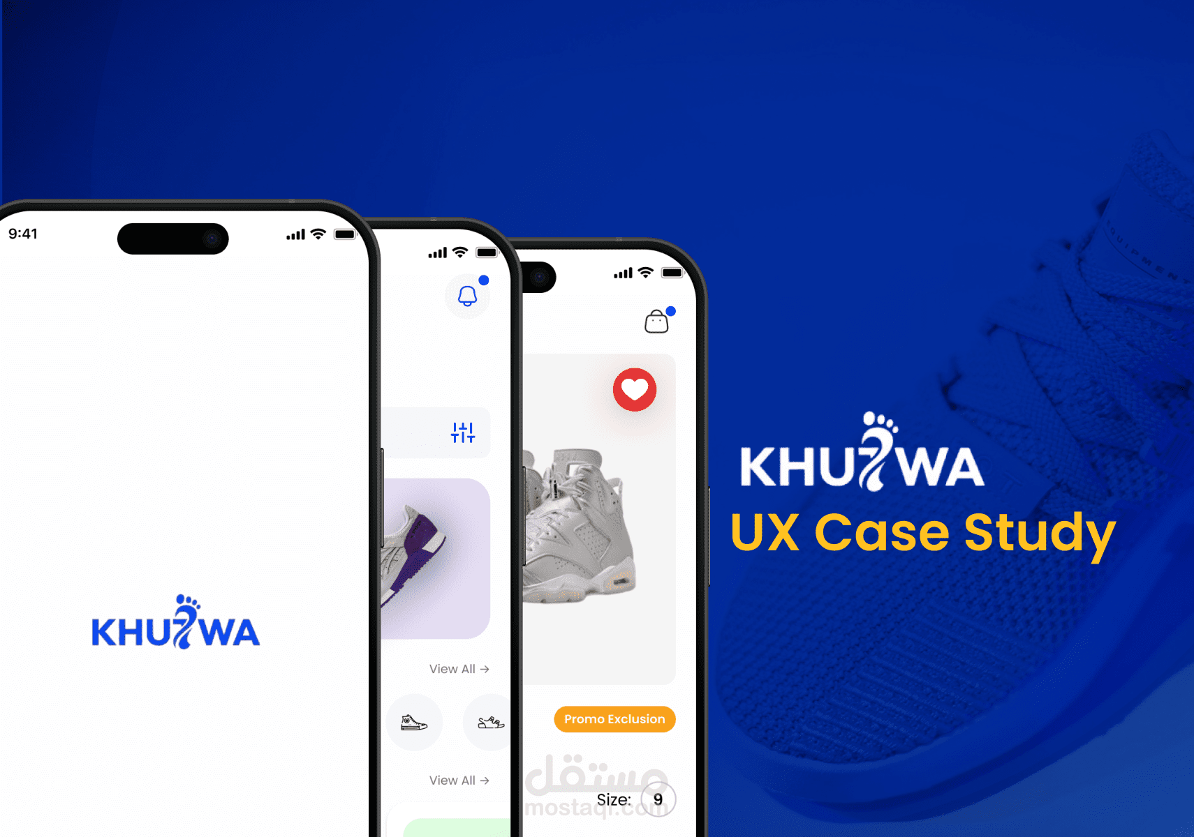 تطبيق "Khutwa": تصميم تجربة و واجهة مستخدم (UI/UX) لمتجر أحذية إلكتروني