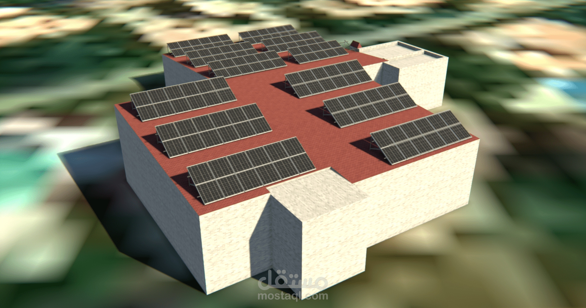 محطة طاقة شمسية متصلة بالشبكة منزلي بقدرة ٤٠ كيلو وات قصوى، الجيزة مصر