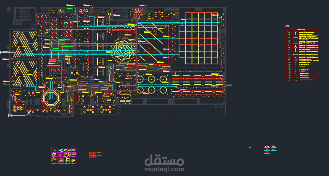 عمل مخططات حاملات الكابلات (Cable tray) لنظام الإنارة