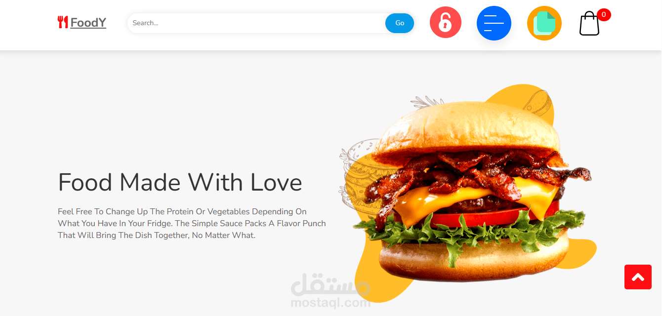 موقع الكتروني لطلب و توصيل الطعام