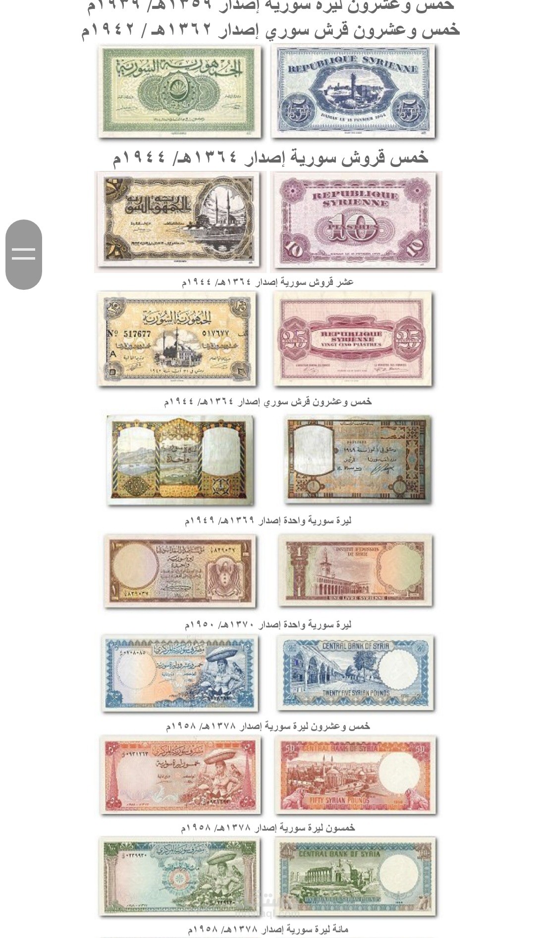 العملة السورية