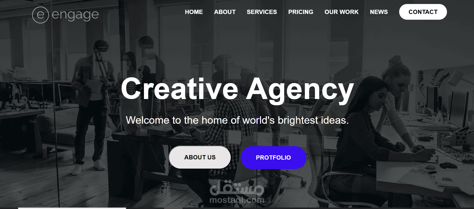 تصميم وتطوير موقع وكالة أعمال احترافي (Egency)