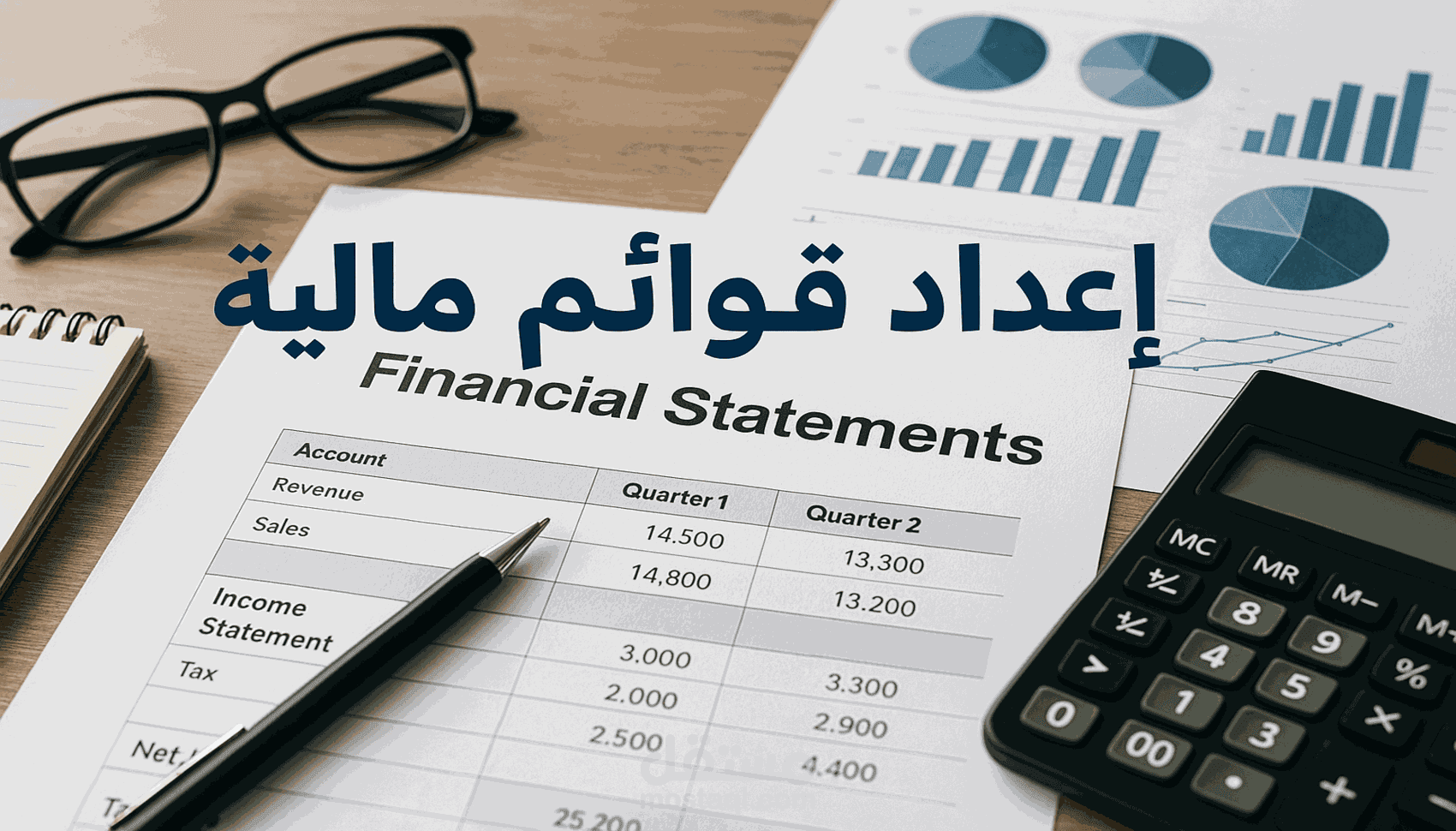 اعداد القوائم المالية لمؤسسة كنوز العروبة للتجارة