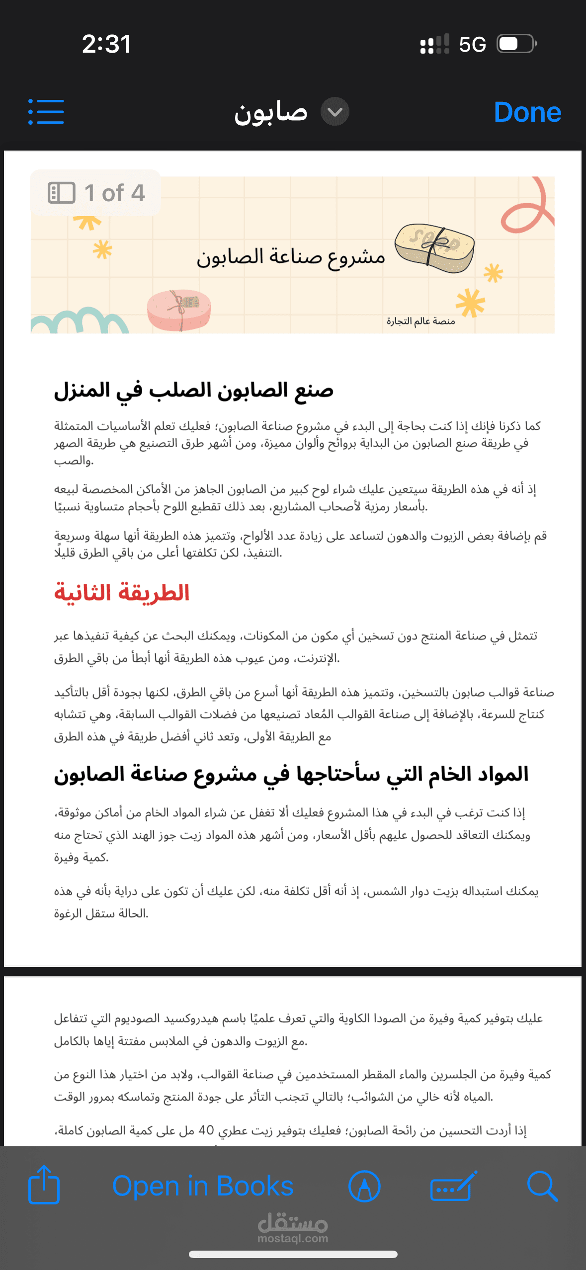 شرح دراسه جدوى لمشروع صابون