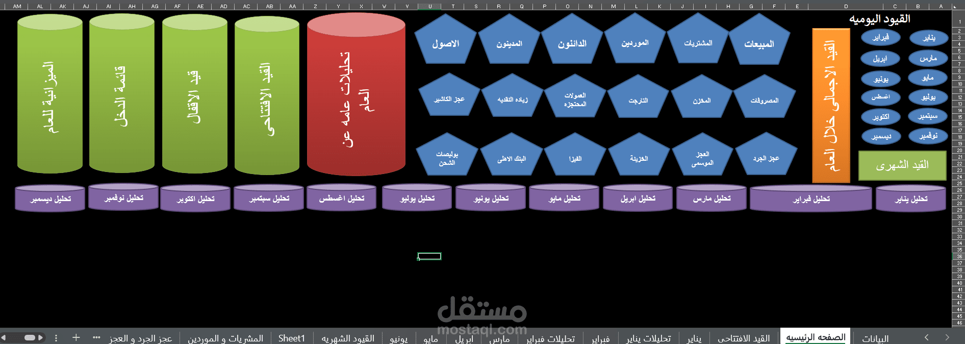برنامج حسابات متاكمل بالكسيل