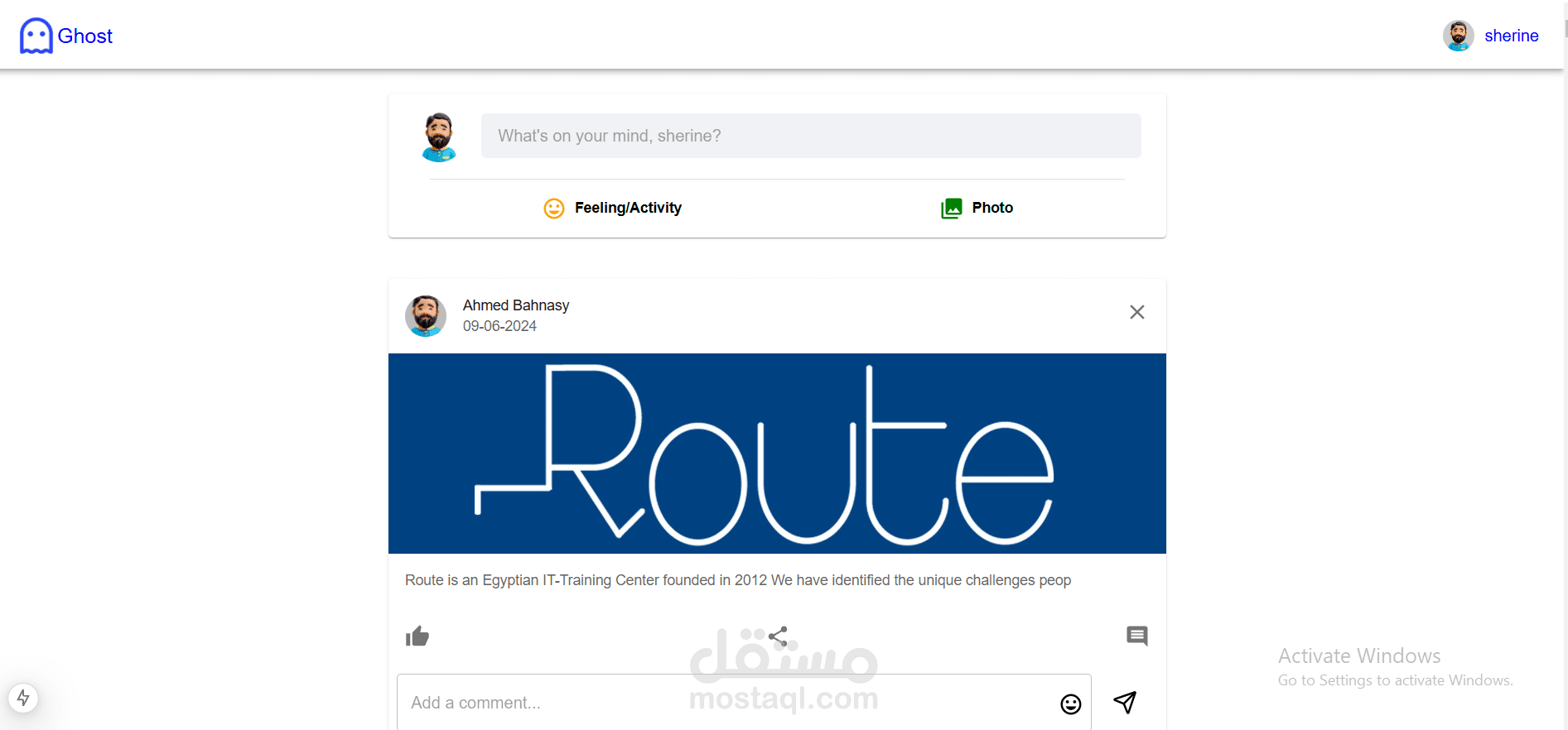 Social media website with next js