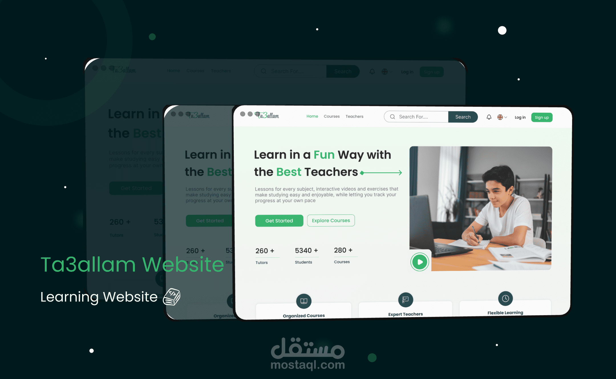 Ta3allam – Learning Website UI/UX Design