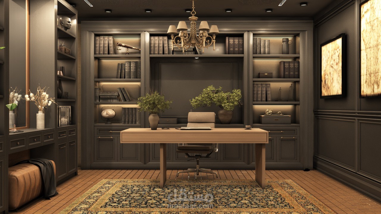 Luxurious Classic Home Office Interior Design