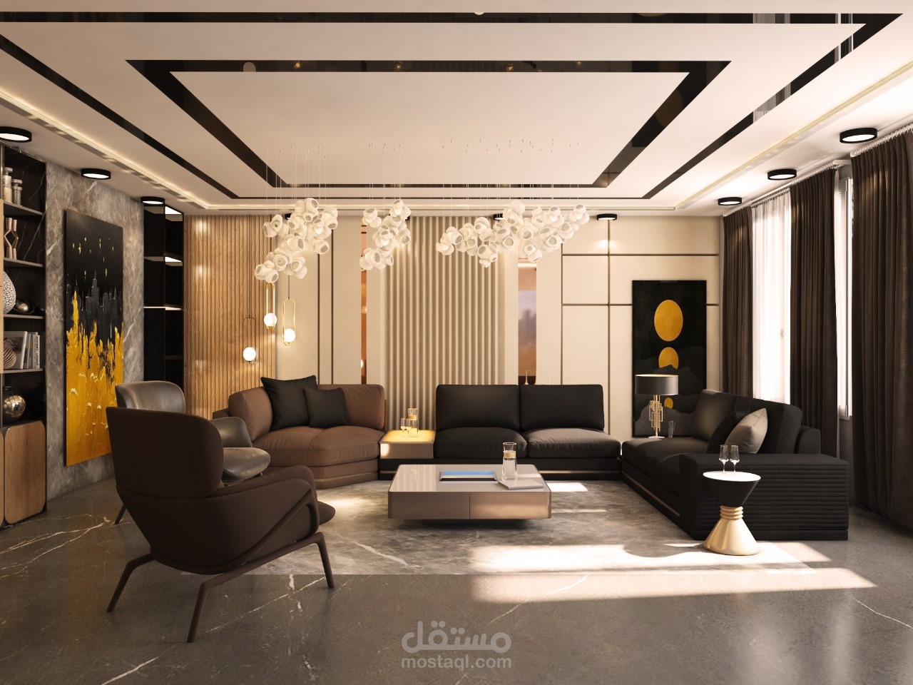 Luxurious Modern Interior Design for a Living Room