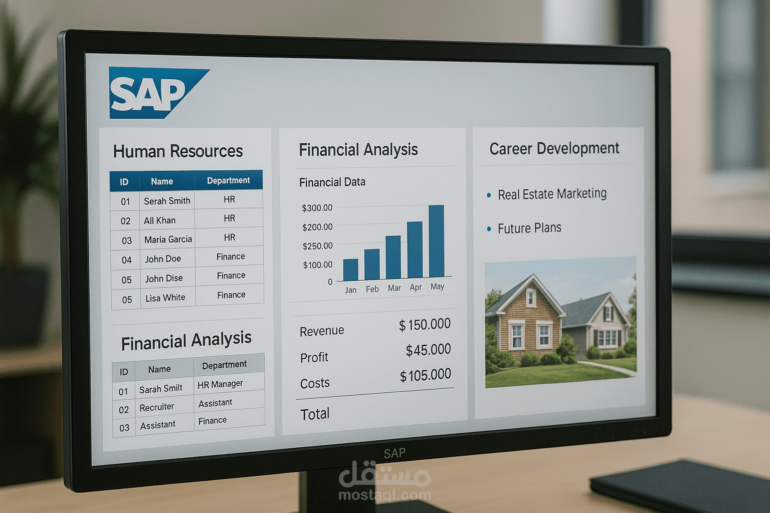 انجاز المشاركة في مشروع SAP ERP
