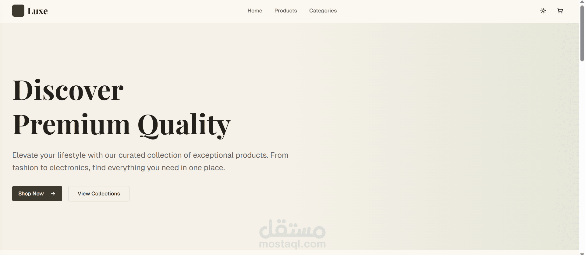 E-commerce shop
