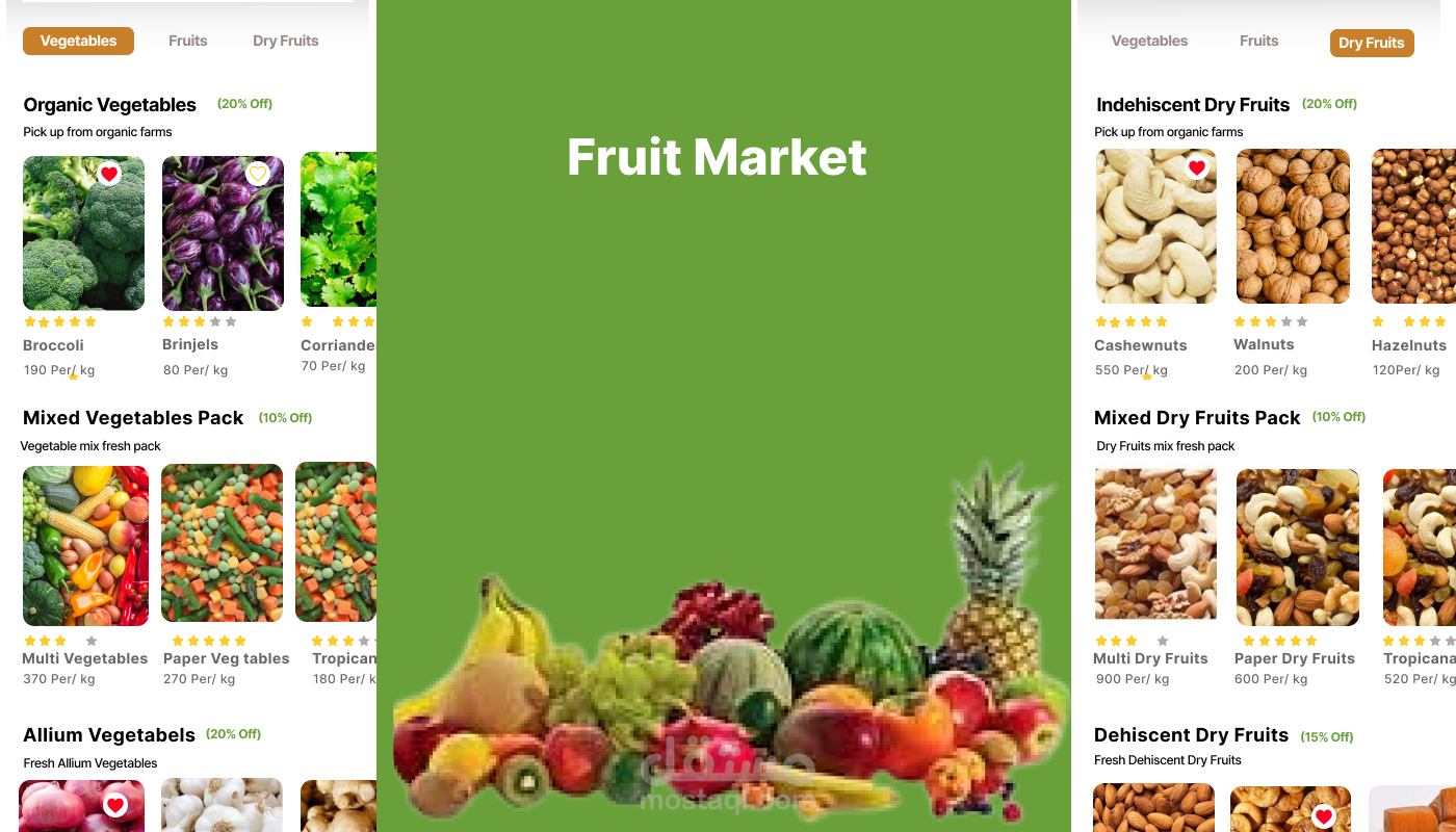 Market Fruit – UX/UI Mobile App Design