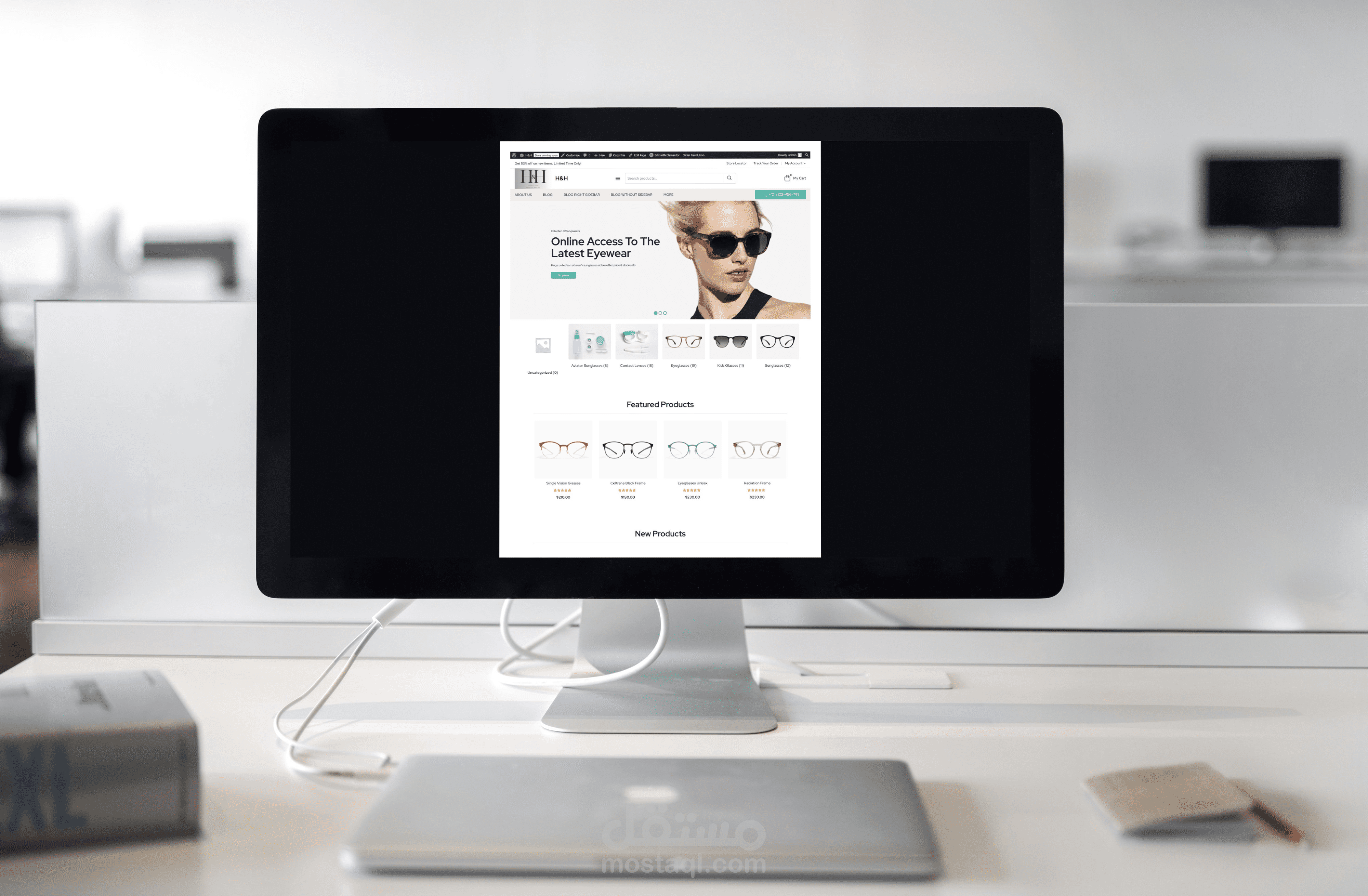 موقع بيع نظارات لاحد العملاء