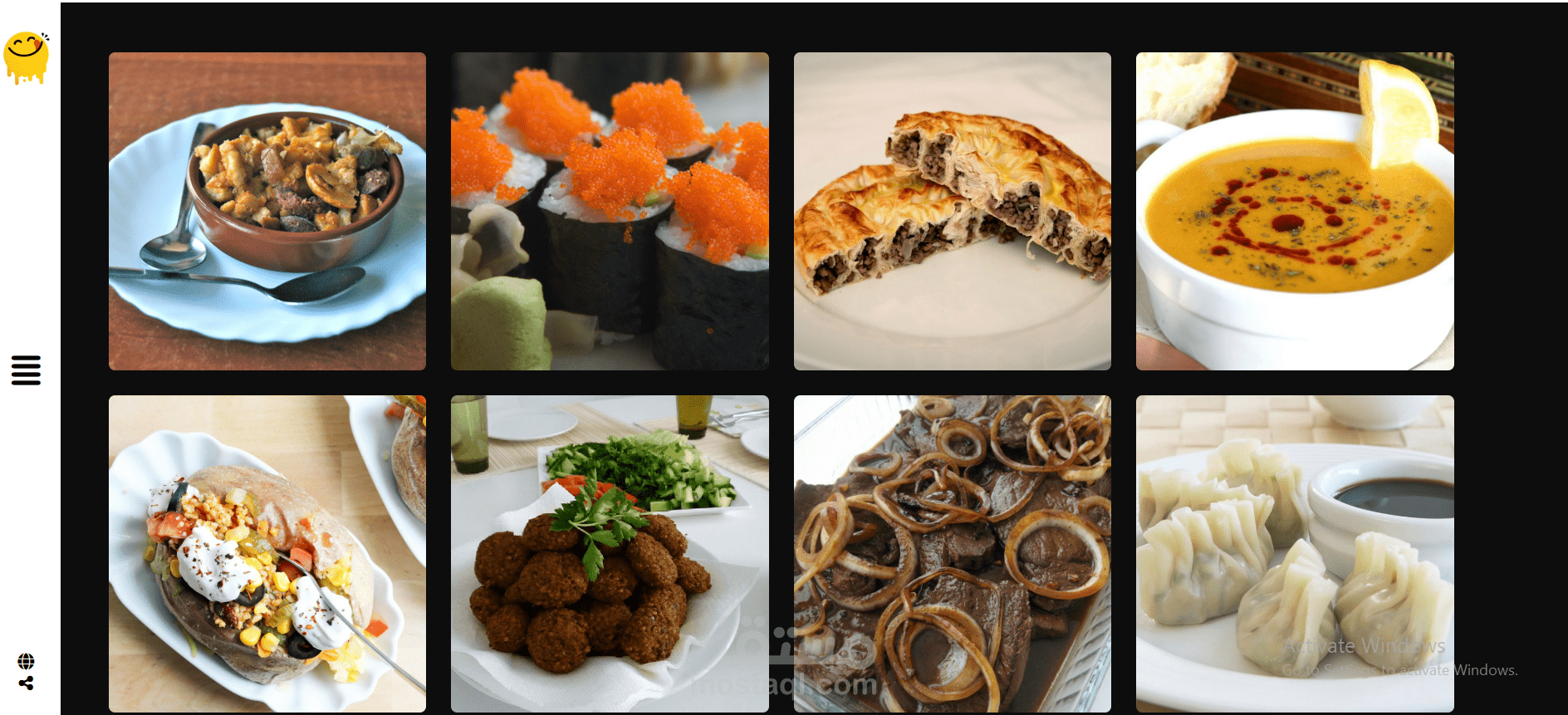 Meals Website Using bootstrap