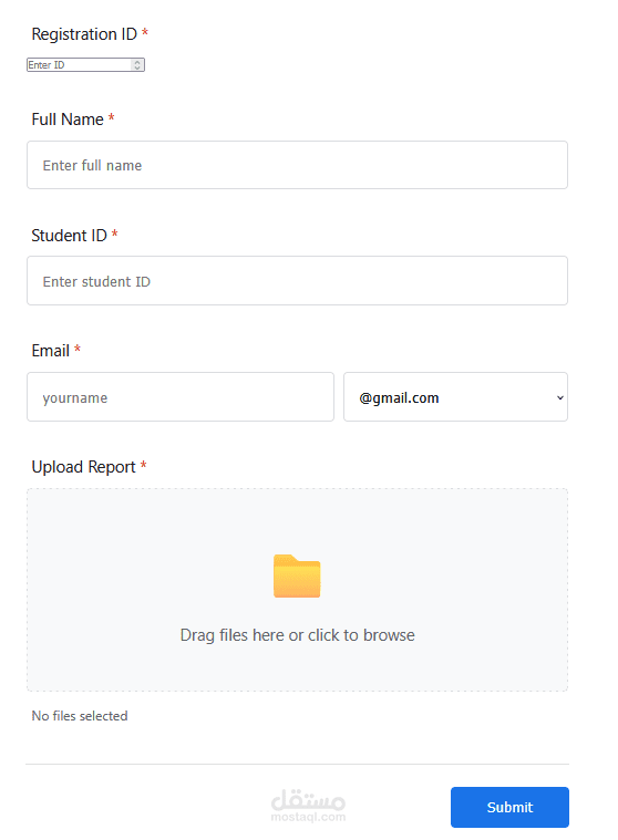 نظام إدارة تسجيل الطلاب وتقارير المعامل عبر Google Sheets وWeb App