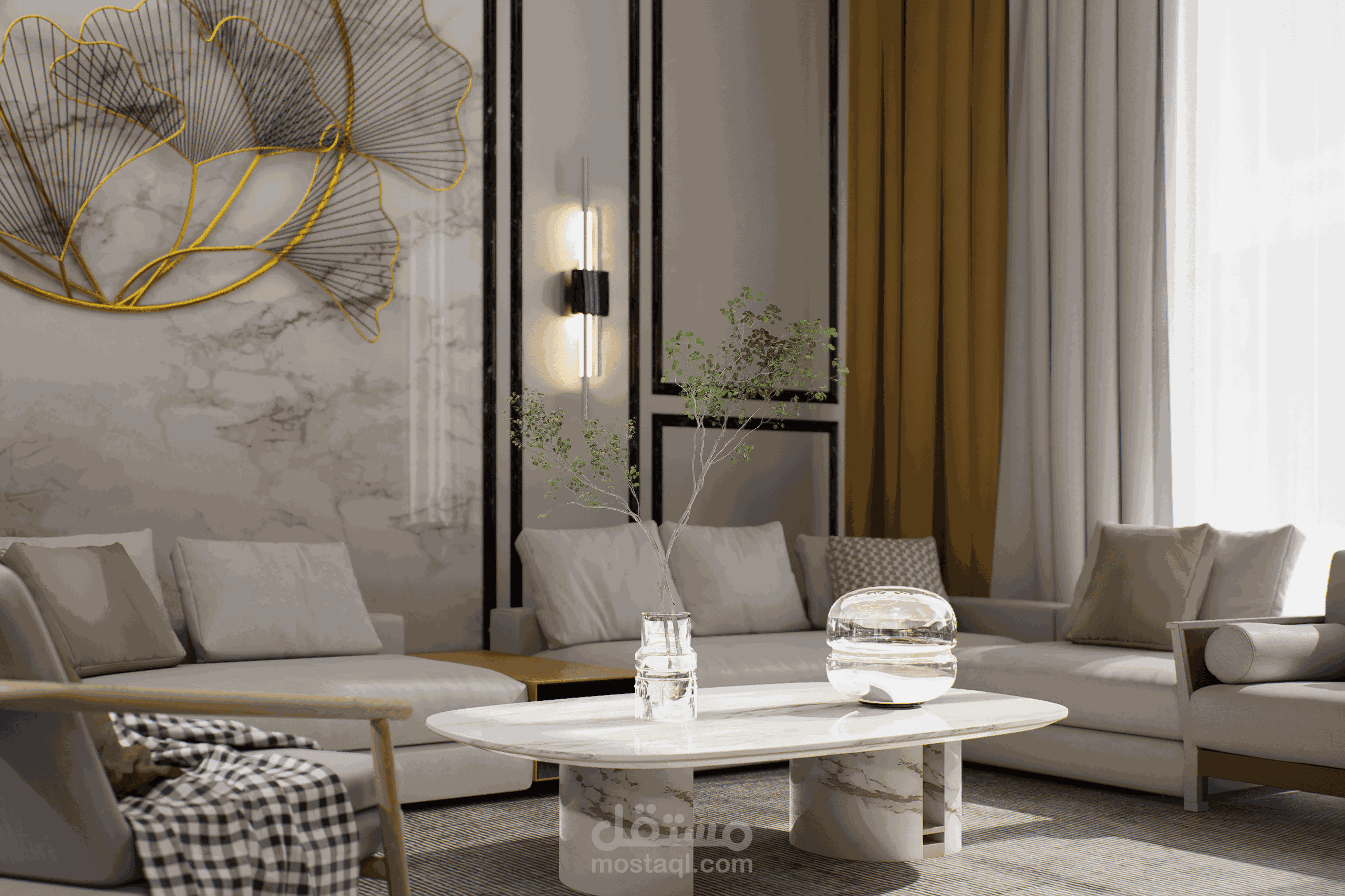 تصميم داخلي لفيلا الظهران، المملكة العربية السعودية