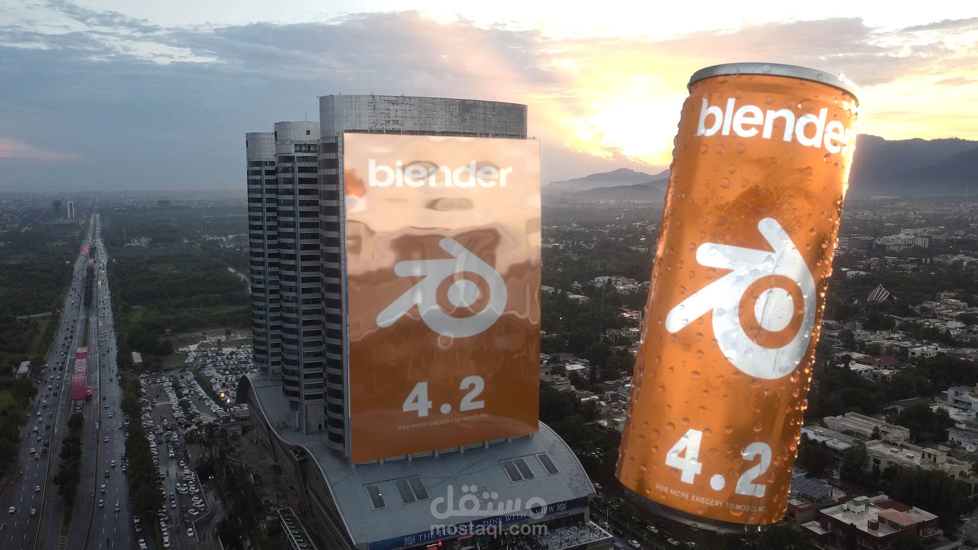 أنيميشن سينمائي لعلبة Blender 4.2 – دمج CGI مع المشاهد الحقيقية