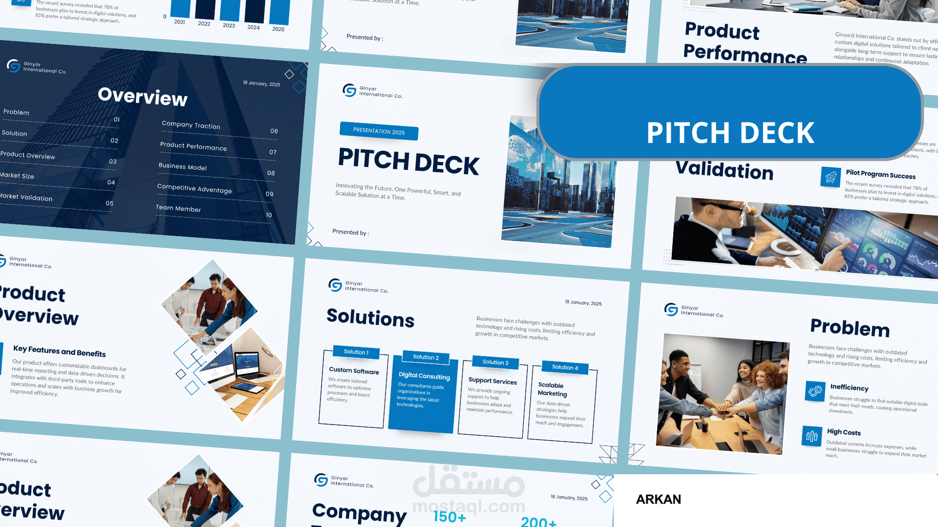 تصميم العروض التقديمية Pitch Deck