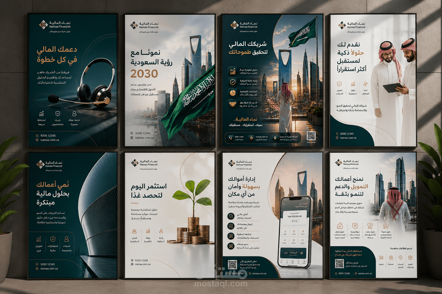 تصميم بوسترات اعلانية لشركة نماء للخدمات المالية ـ المملكة العربية السعودية