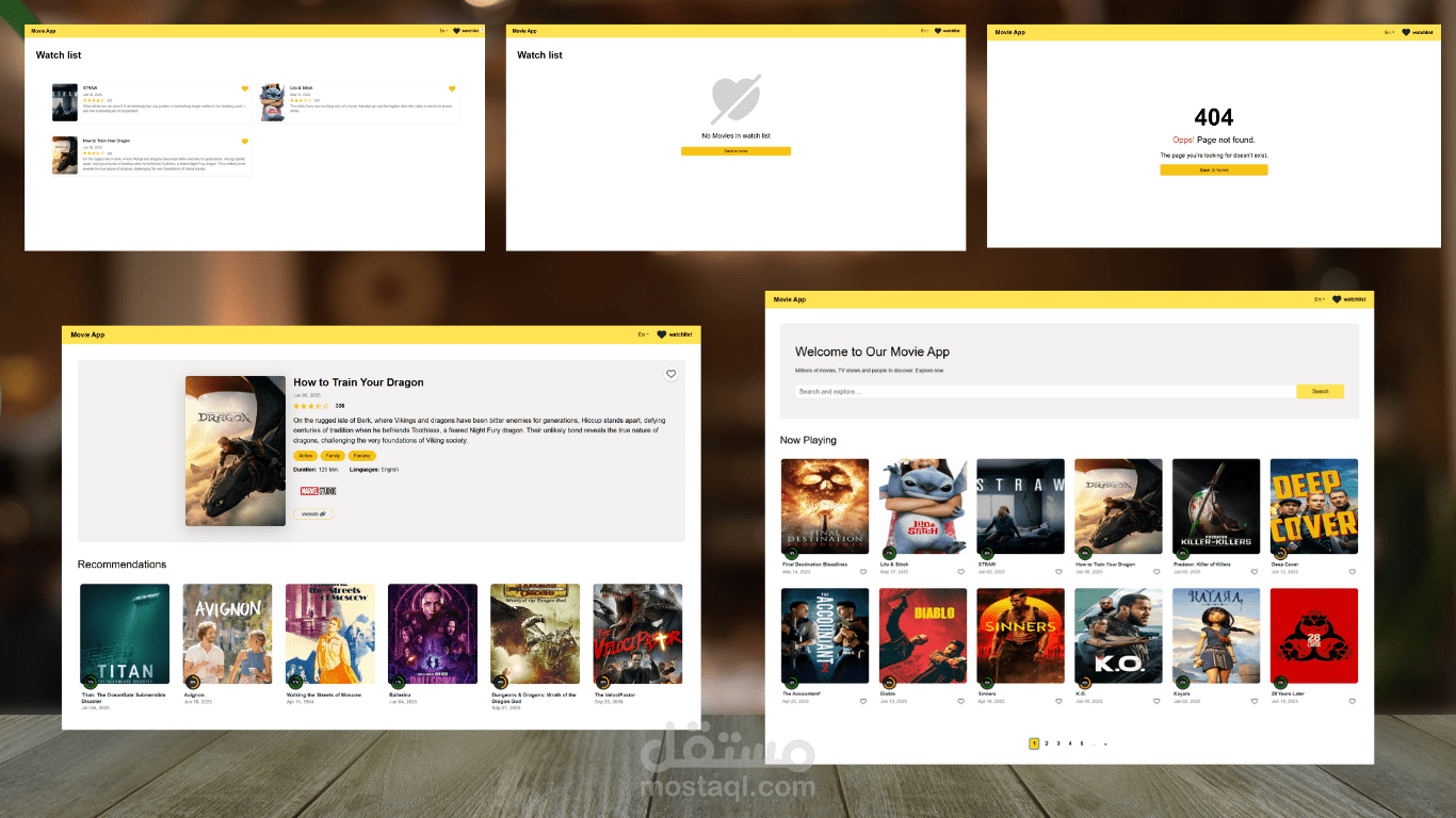 موقع افلام Movie App بأستخدام Next.js