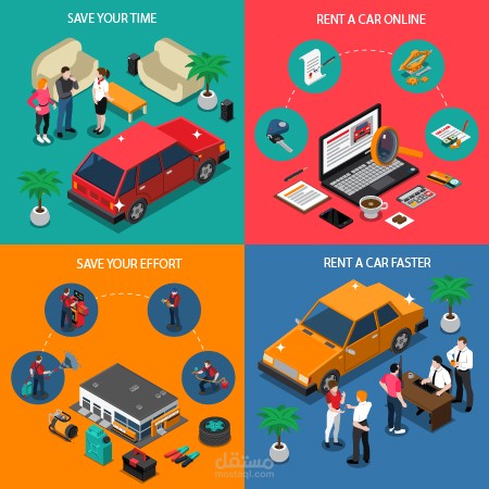 تصميم بوسترات ل شركة تاجير سيارات