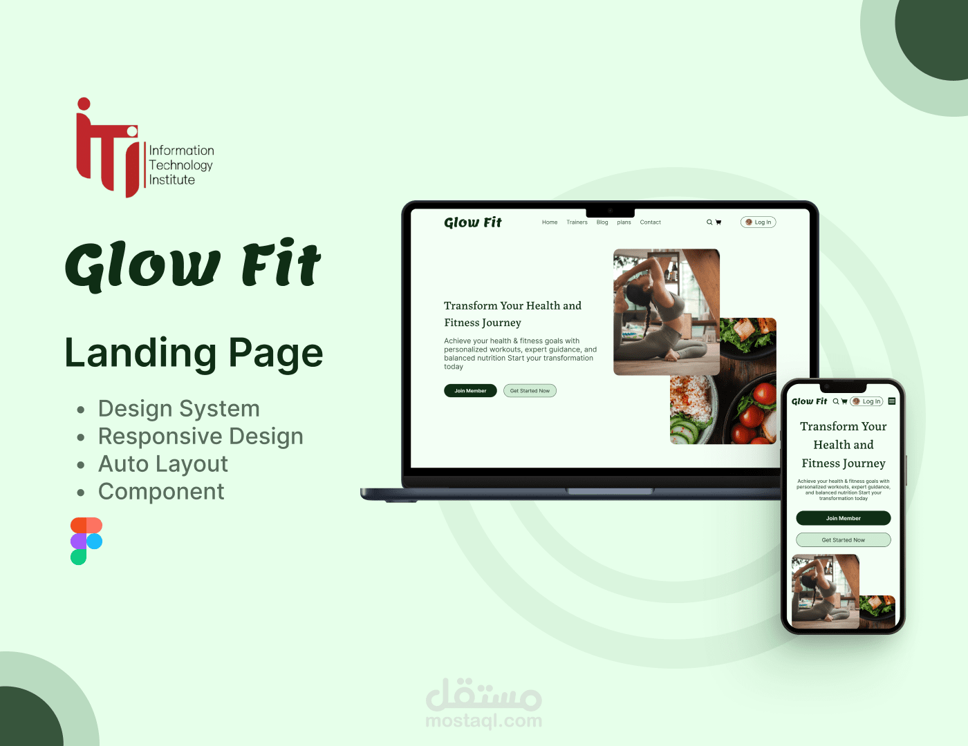 Glow Fit Landing Page (صفحه هبوط)