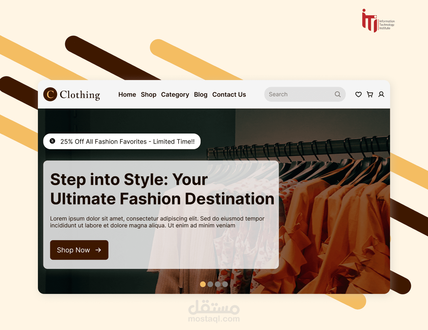 Fashion Landing Page (صفحه هبوط)