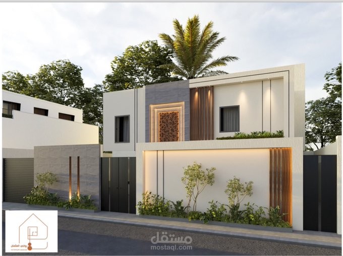 تصميم واجهة فيلا سكنية