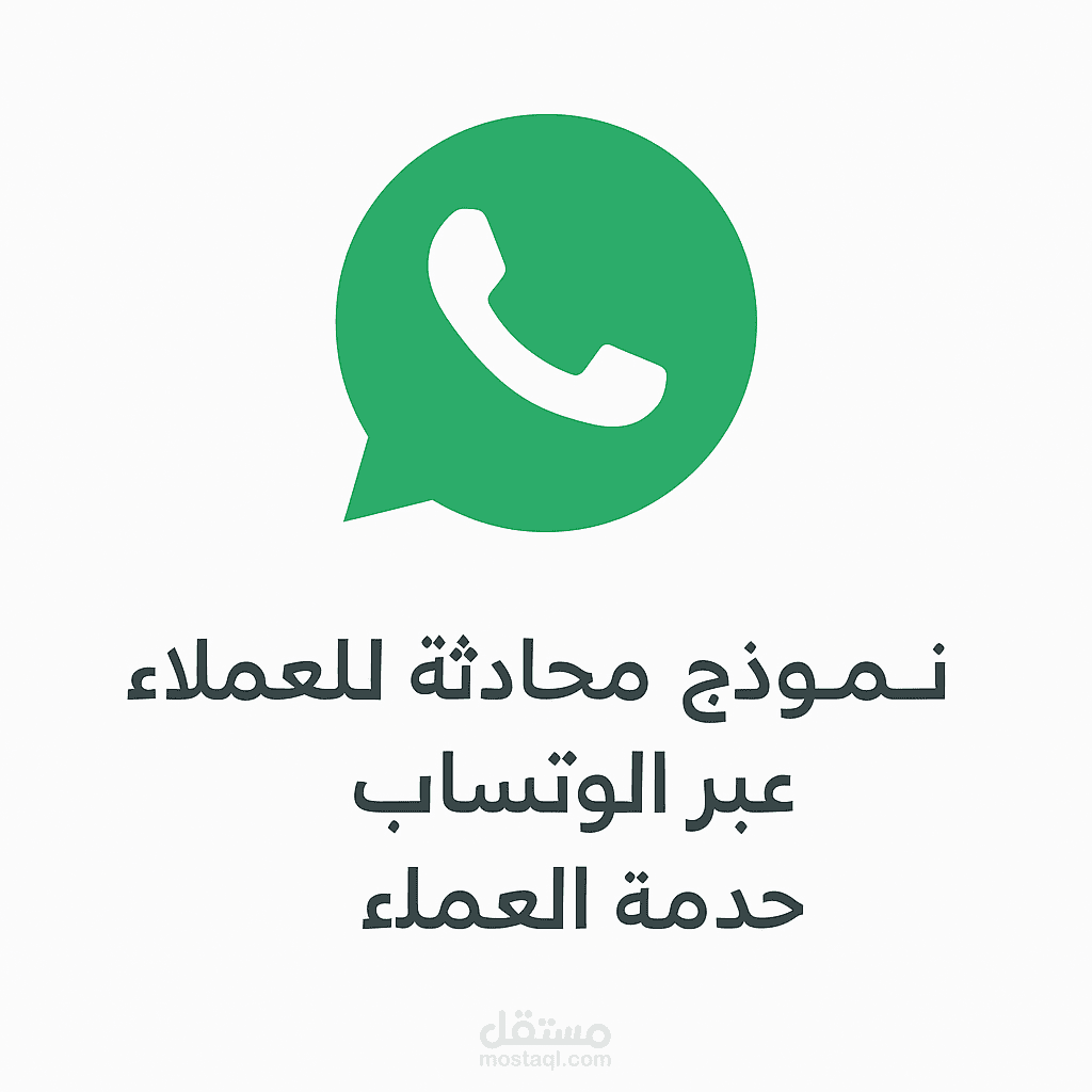 نموذج محادثة لخدمة العملاء عبر الواتساب
