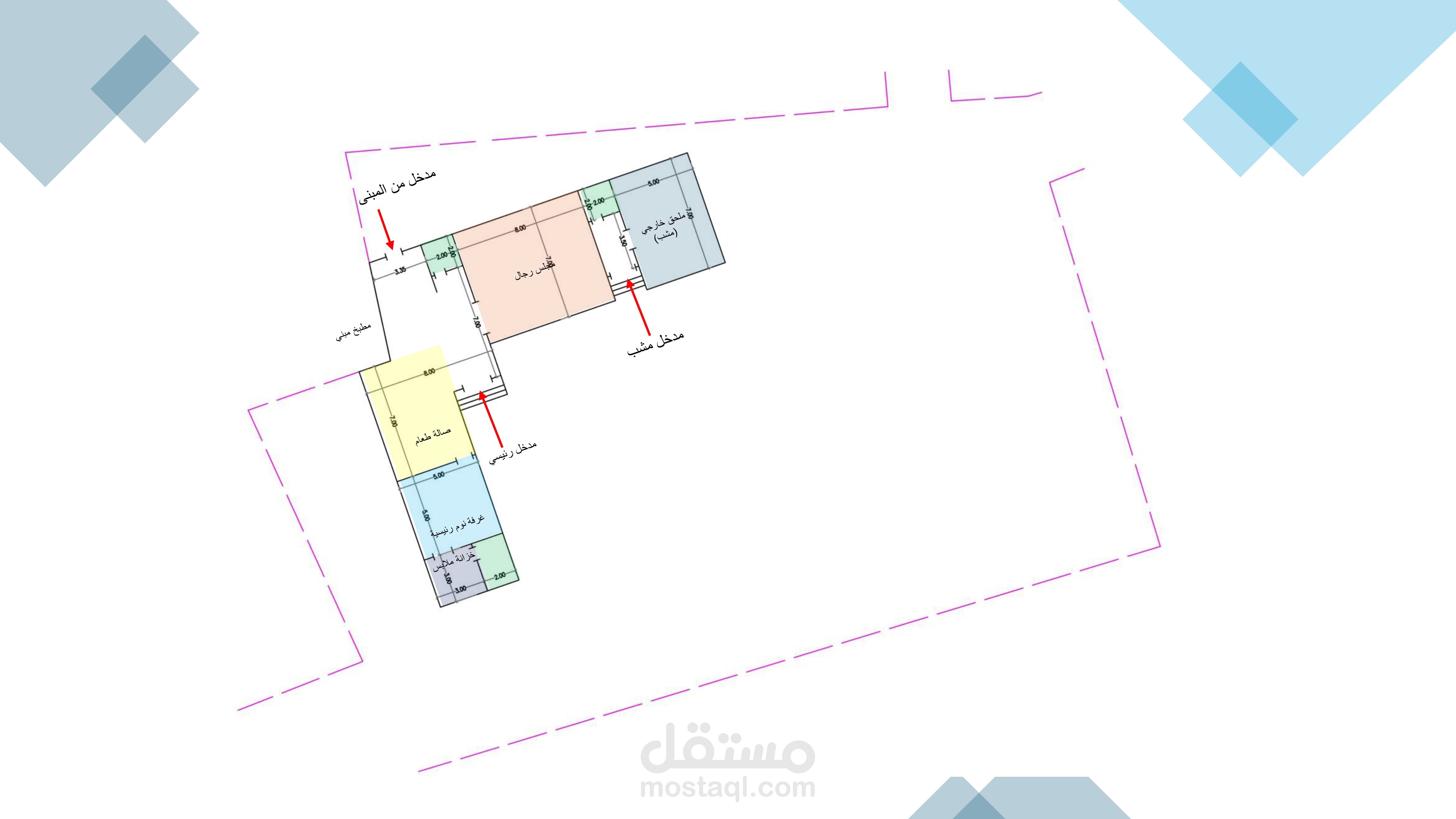 فكرة تصميمية لشاليه صغير