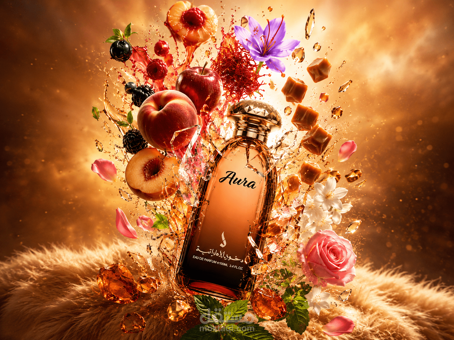 حملة إعلانية فاخرة – عطر أورا من دخون الإماراتية