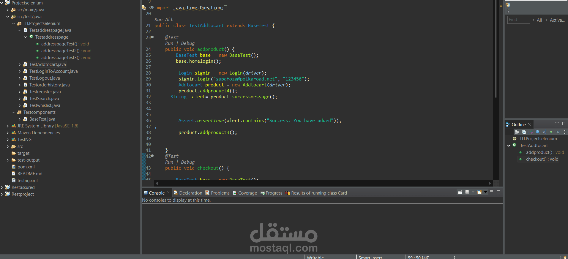 web automation with selenium webdriver ecommerce website