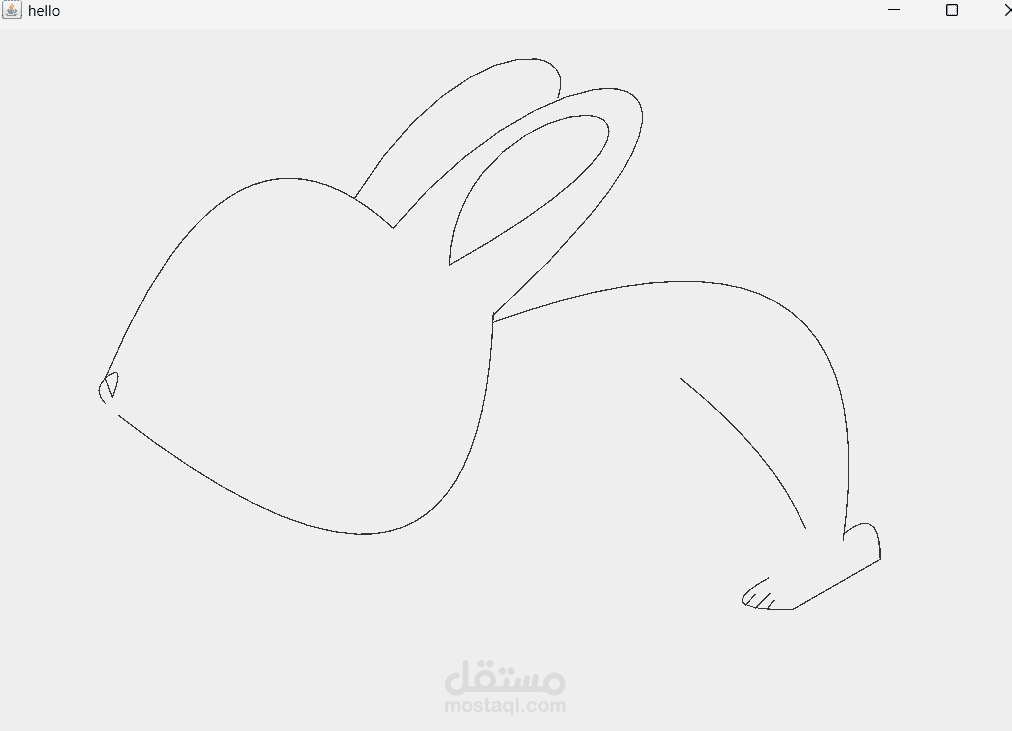 مشروع رسم ارنب بأستخدام java 2D