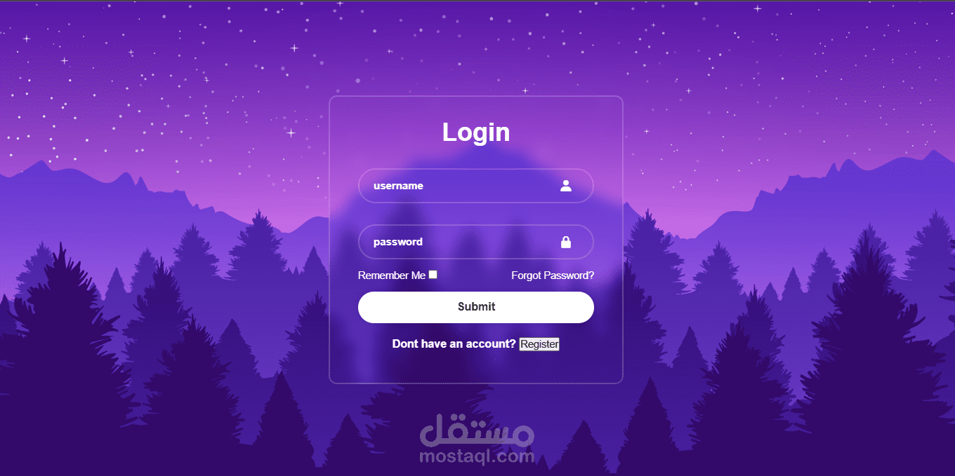 تصميم واجهة تسجيل الدخول (Login) وإنشاء حساب (Sign Up) باستخدام HTML & CSS