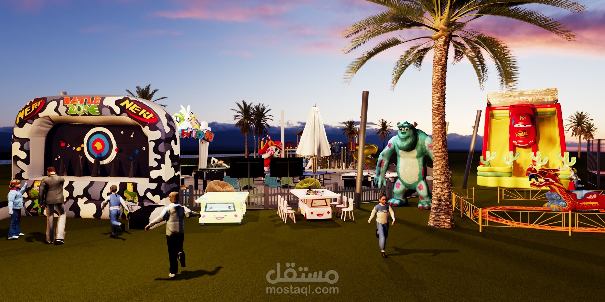 تصميم كيدز اريا في قرية شاطئ مرسيليا، سيدي عبد الرحمن، مصر.