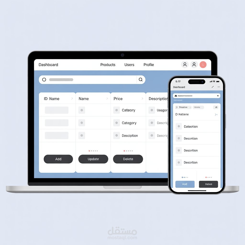 crud system – تطبيق ويب لإدارة المنتجات