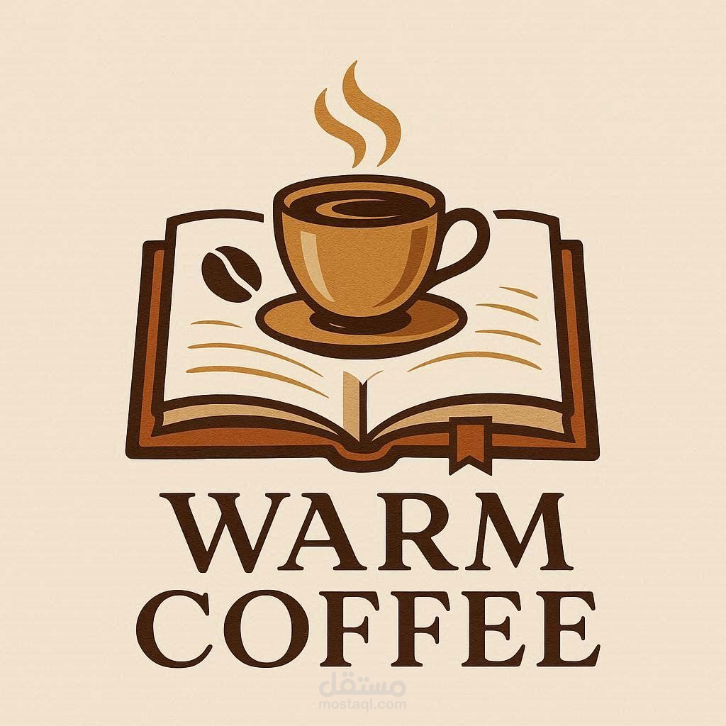 Warm Coffee – Logo Design for a Cozy Coffee & Book Shop
