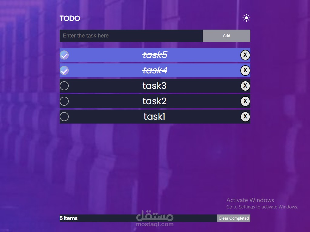 TODO List app