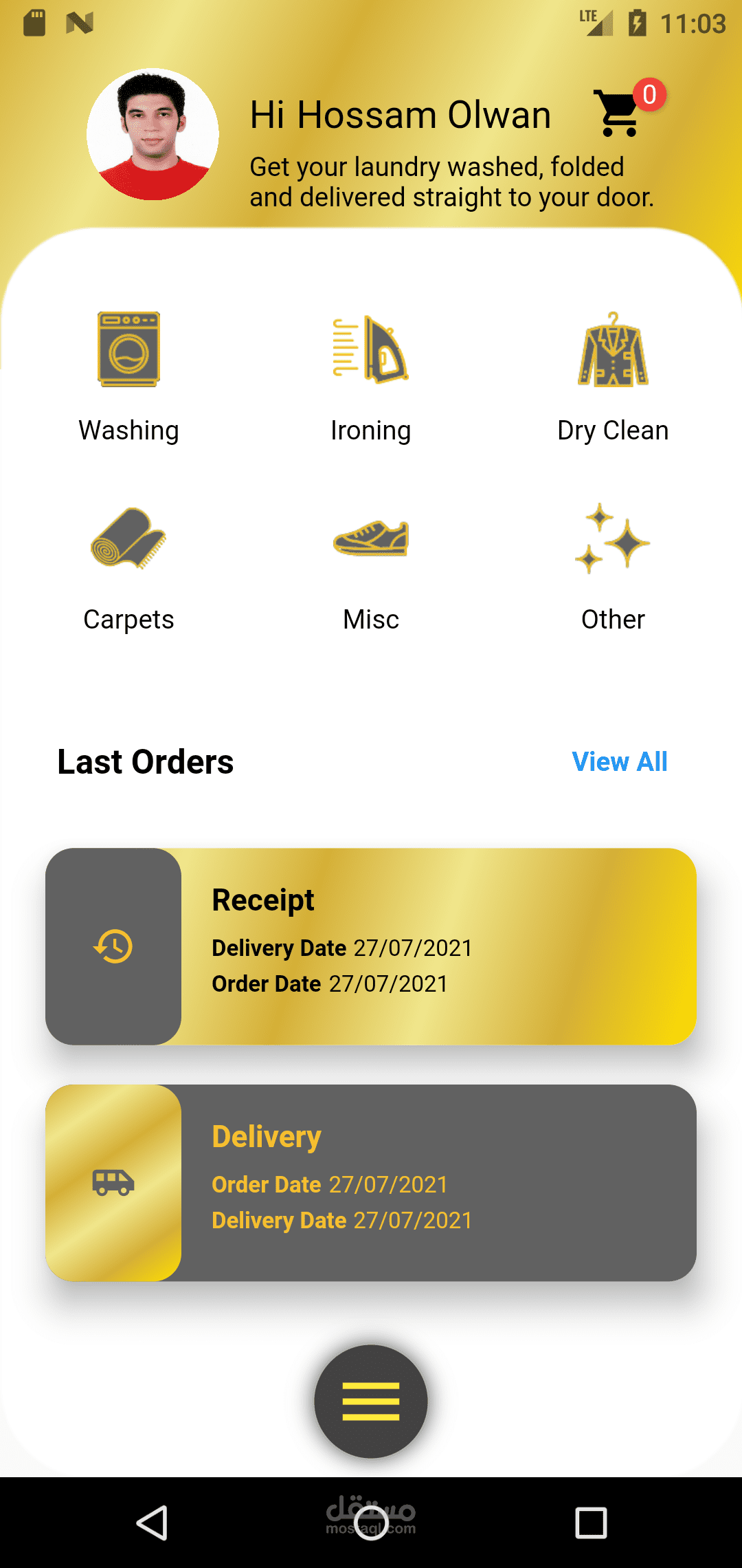 تطبيق إدارة مغسلة ملابس – Flutter + Firebase