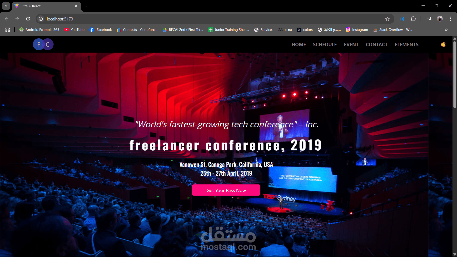 landing page