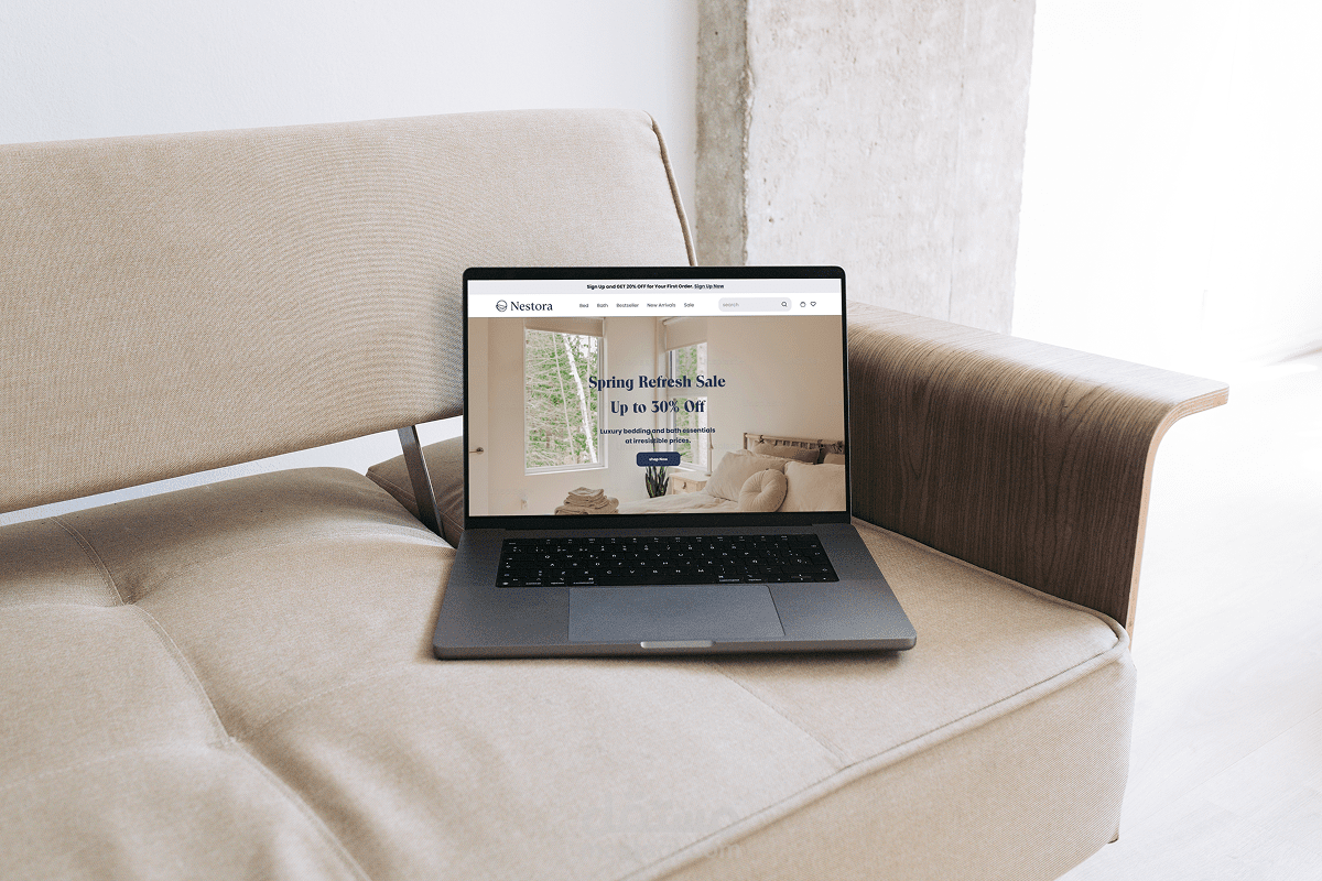 E Commerce website موقع تجاره الكترونية لبيع مفروشات منزلية