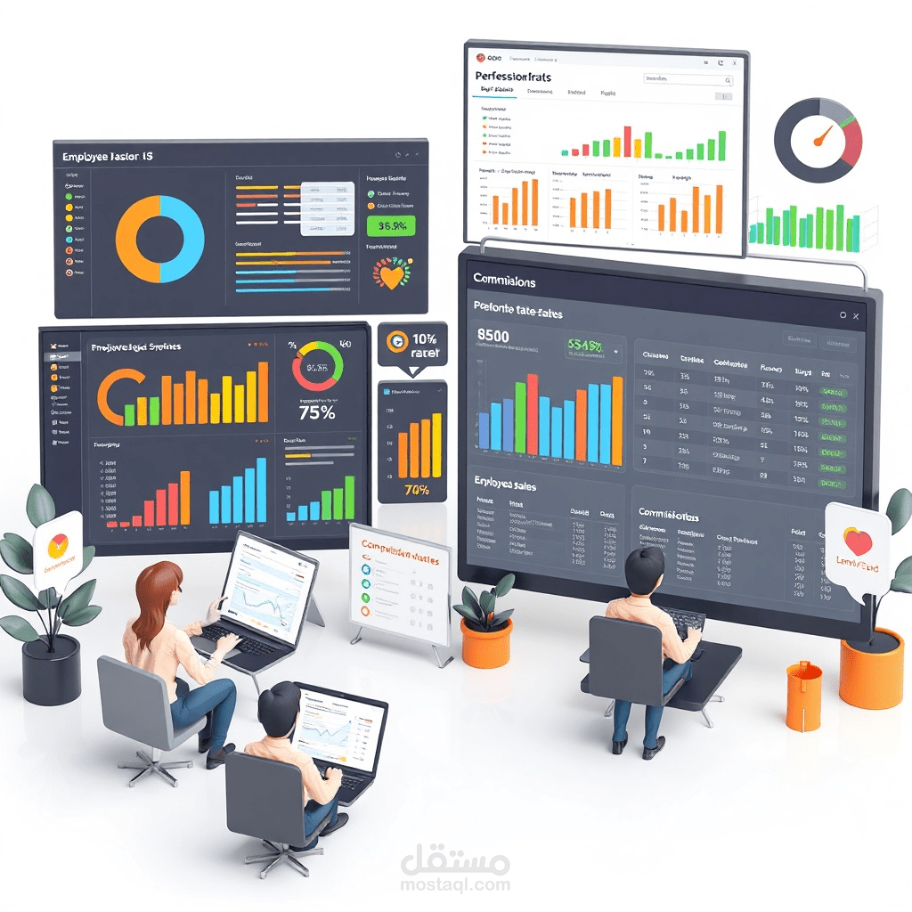 نظام إدارة أداء ومكافآت الموظفين مع تتبع العمولات في Odoo 18