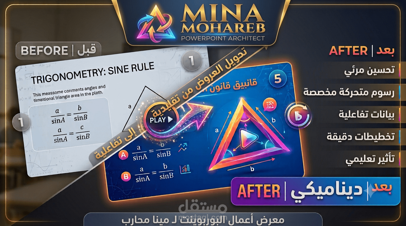 ✨ من الجمود إلى التفاعل: إعادة تصميم وهيكلة عروض البوربوينت باحترافية
