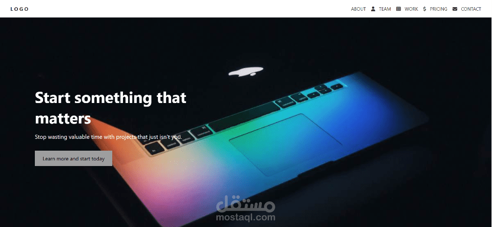 LOGO – Responsive Landing Page using HTML5 & SASS