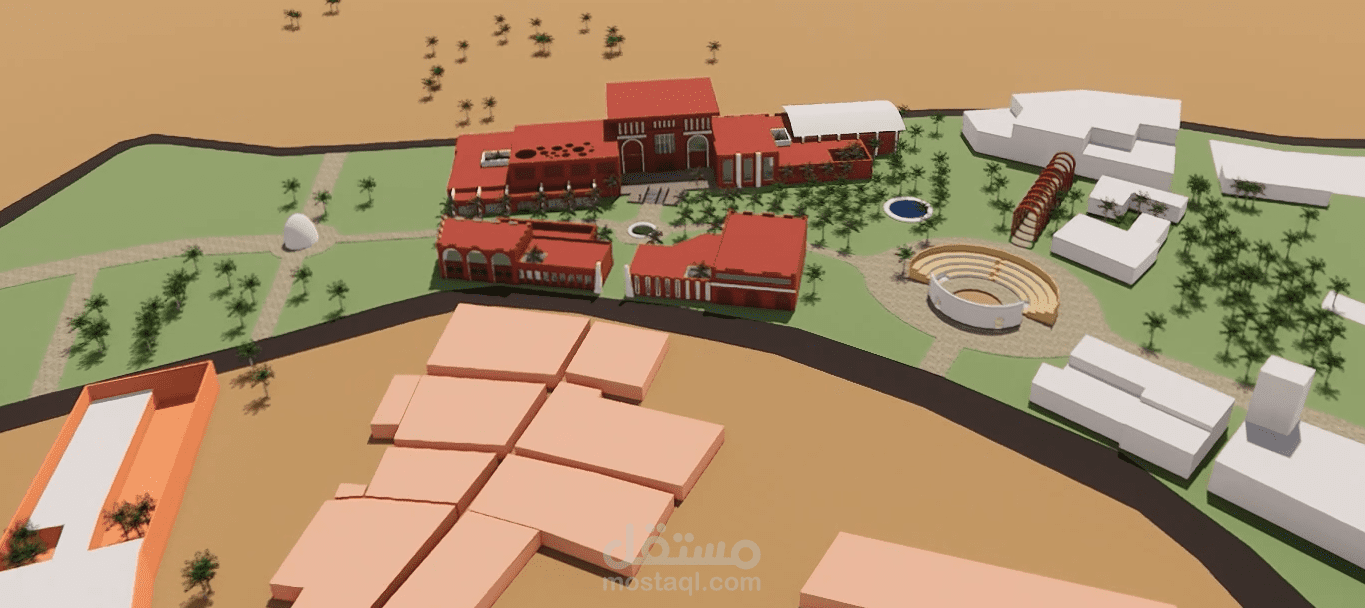 تصميم مركز لتوثيق وعرض التراث المحيط بقصر تماسكخت