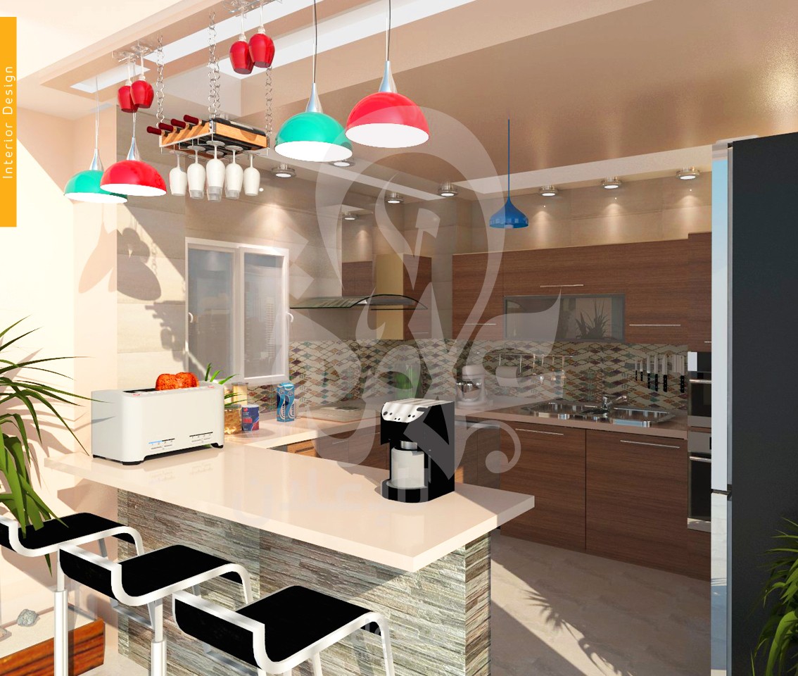 تصميم مطبخ امريكاني