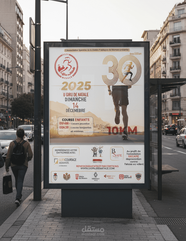 تصميم إعلان لسباق ماراثون دولي – U Giru de Natale (موناكو 2025)