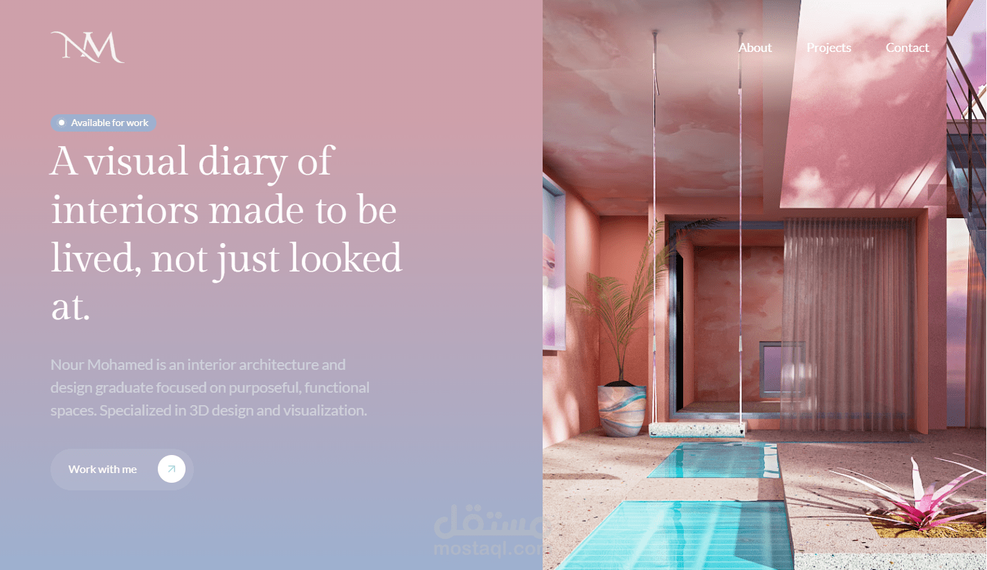 تصميم موقع بورتفوليو شخصي