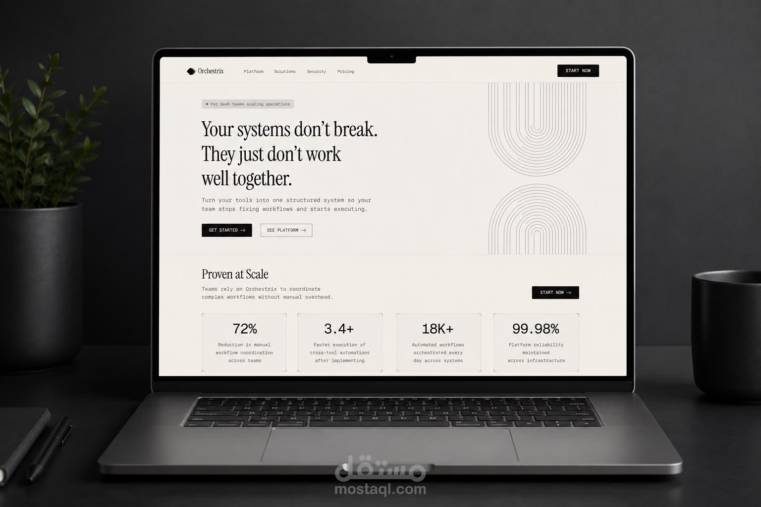 Orchestrix SaaS Landing Page